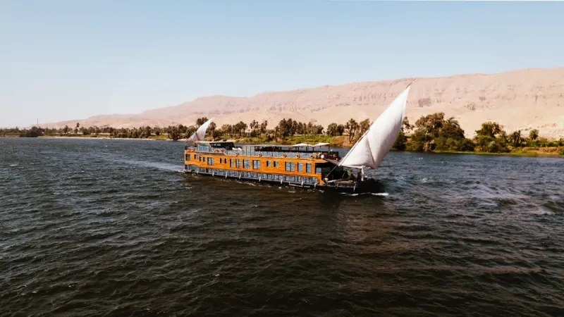 Dahabiya Nile cruise Dahabiya sailing boat on the Nile in Egypt